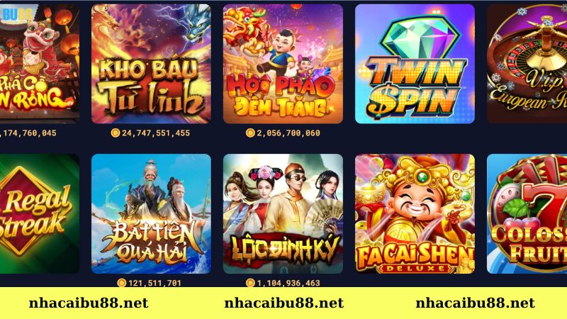 Kho Game Slot BU88 đa dạng